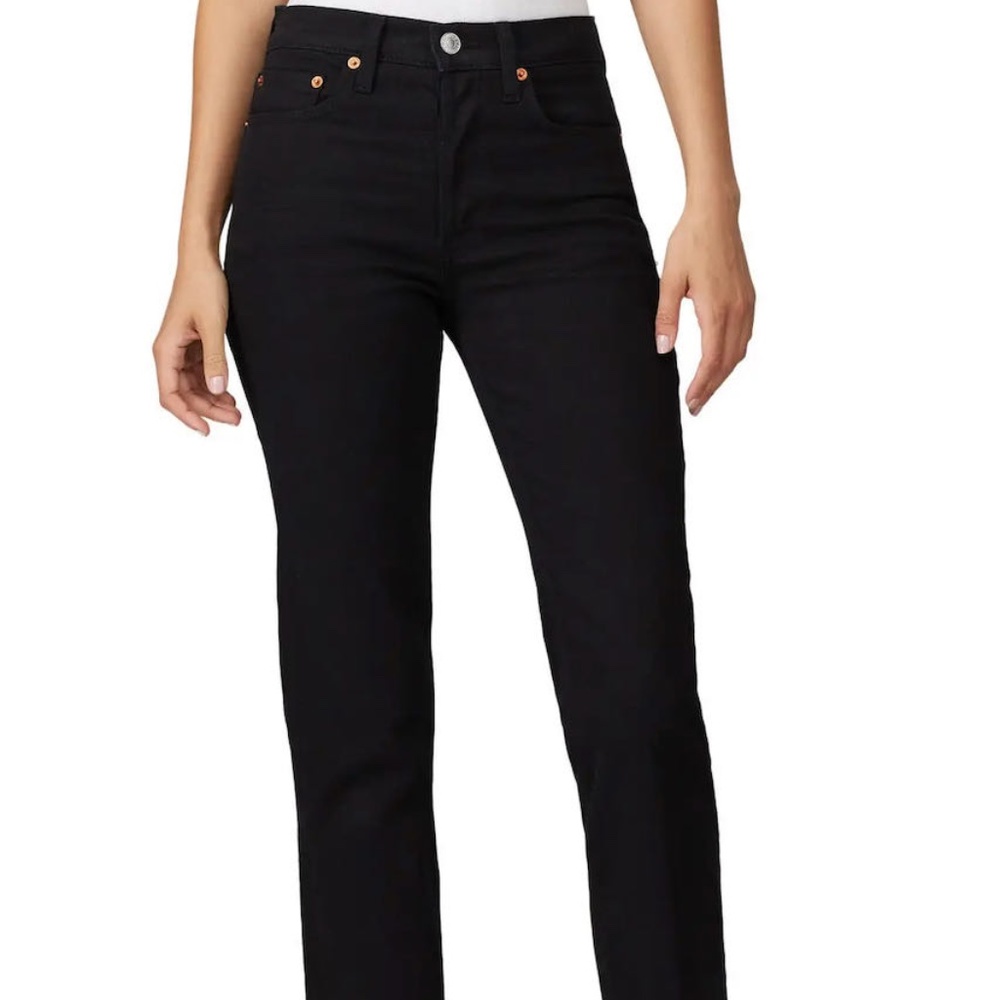 RE/DONE high-rise Stovepipe black jeans